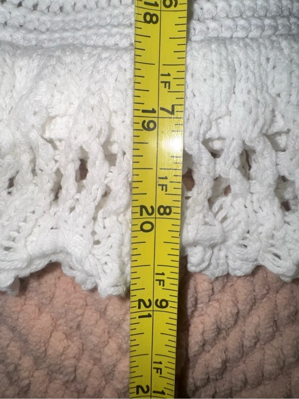 LILLY PULITZER Irina Sweater Resort White Crochet Knit Ruffle Sleeve Pullover S